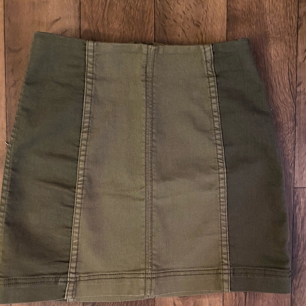 Free People Olive Mini Skirt